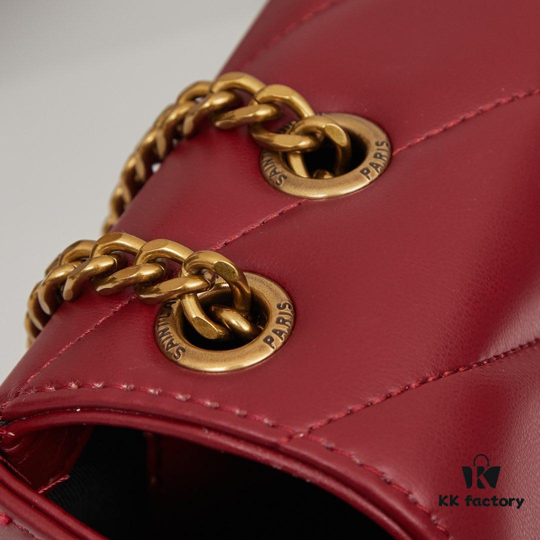 6930cd326e68136f4d9b0624 New Large YSL Saint Laurent LouLou 'Square Fat' Bag with Box