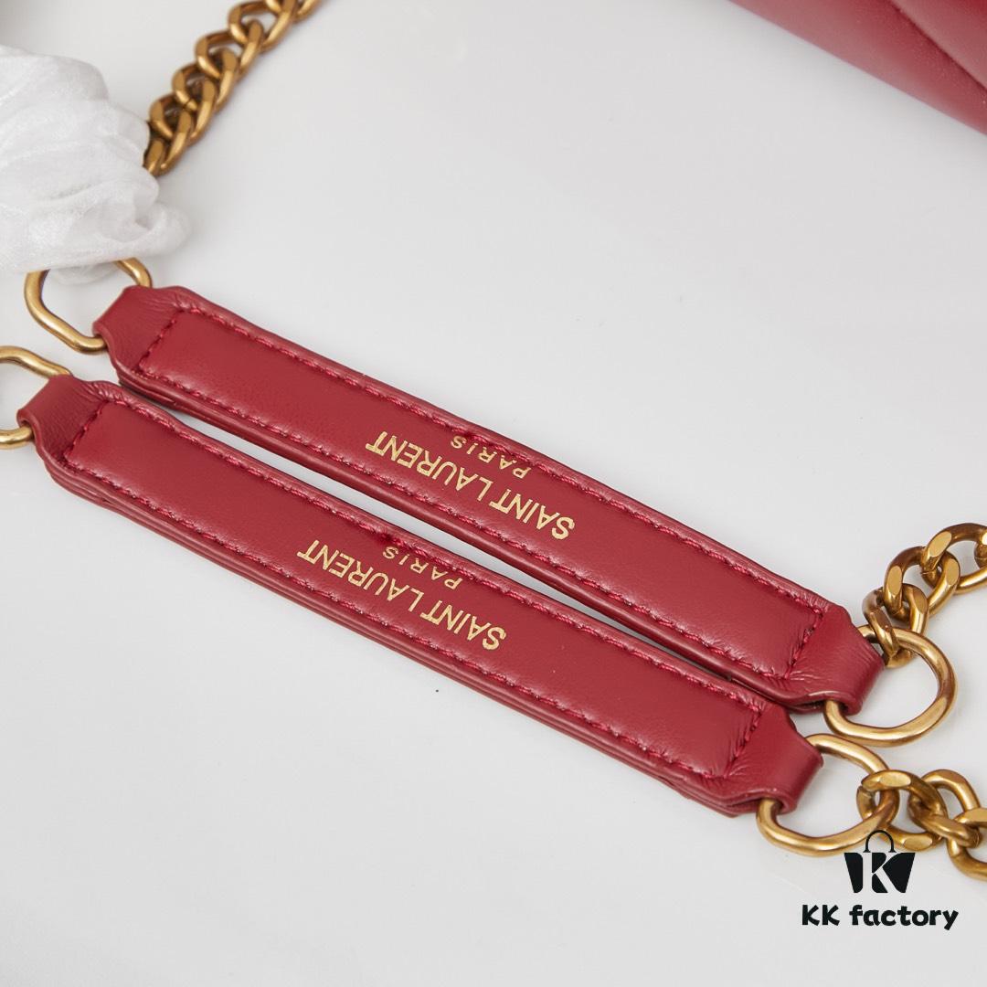 6930cd336e68136f4d9b0625 New Large YSL Saint Laurent LouLou 'Square Fat' Bag with Box