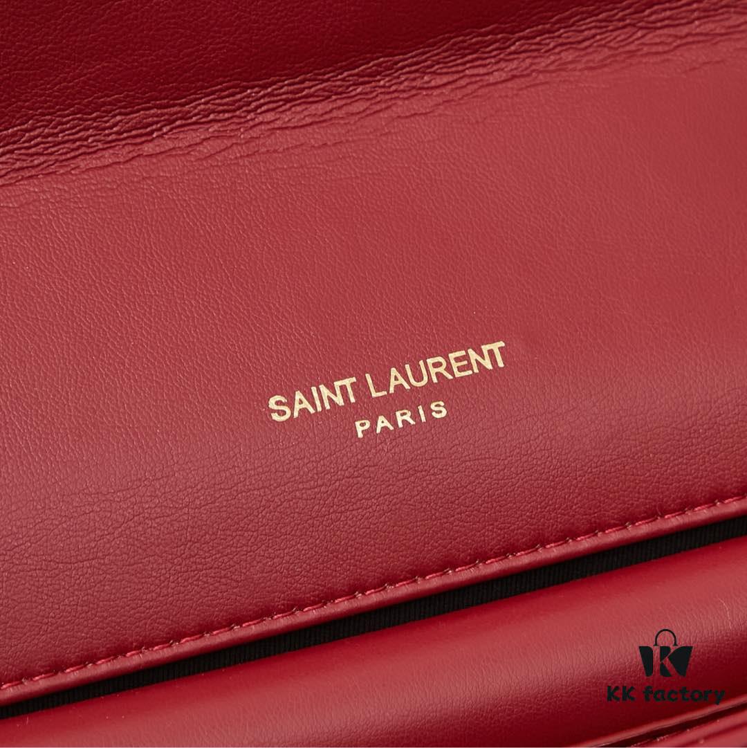 6930cd346e68136f4d9b0627 New Large YSL Saint Laurent LouLou 'Square Fat' Bag with Box