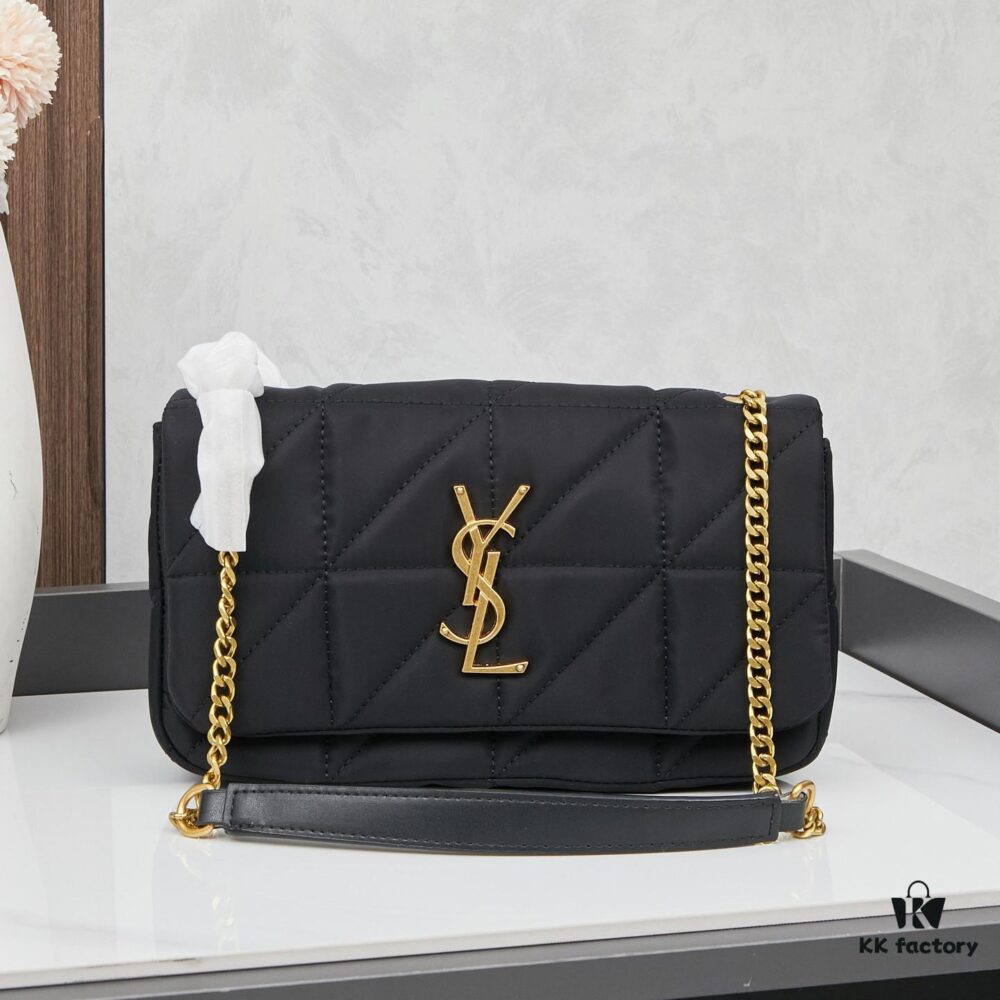 6930cd3d6e68136f4d9b0633 New YSL Saint Laurent JAMIE Chain Crossbody Bag in Dragon Fruit Color / Vintage Black with Box