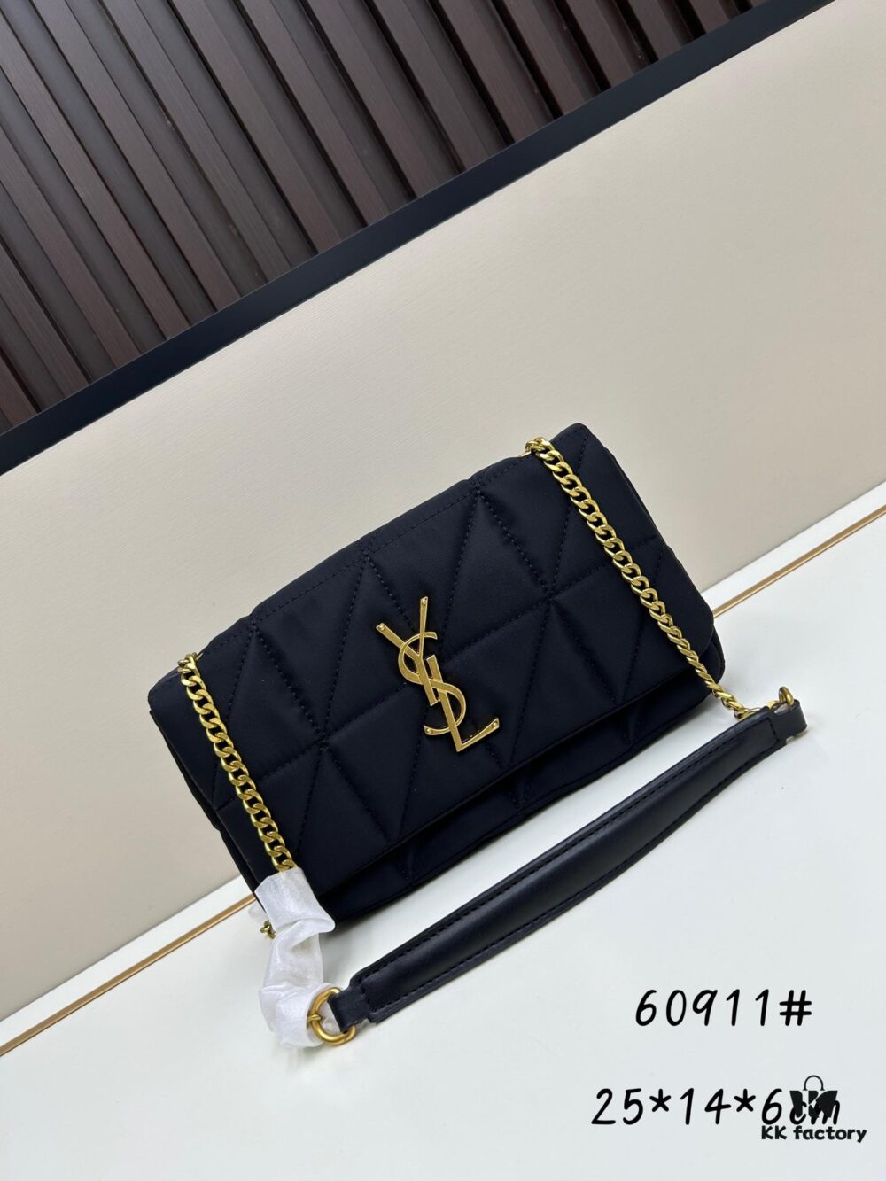 6930cd4e6e68136f4d9b064e New YSL Saint Laurent JAMIE Chain Crossbody Bag in Dragon Fruit Color / Vintage Black with Box