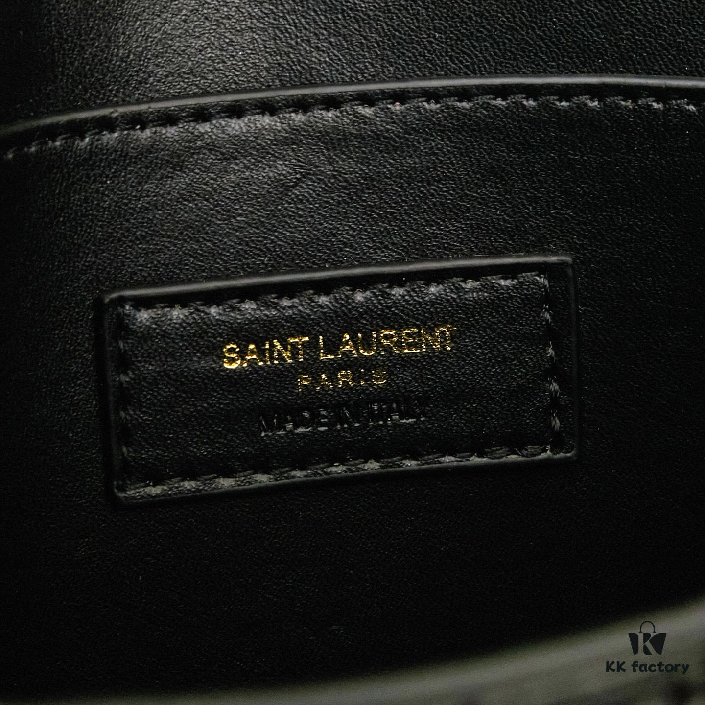 6930cd716e68136f4d9b0687 YSL Sunset Crocodile Embossed Shiny Leather Chain Handbag with Box