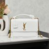 6930cd786e68136f4d9b068f YSL Sunset Crocodile-Embossed Shiny Leather Chain Handbag with Box
