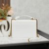 6930cd7a6e68136f4d9b0692 YSL Sunset Crocodile-Embossed Shiny Leather Chain Handbag with Box