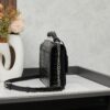 6930cd7f6e68136f4d9b069c YSL SUNSET Crocodile Embossed Shiny Leather Chain Handbag with Box