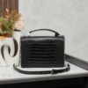 6930cd7f6e68136f4d9b069d YSL SUNSET Crocodile Embossed Shiny Leather Chain Handbag with Box