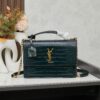 6930cd846e68136f4d9b06a3 YSL SUNSET Crocodile-Embossed Shiny Leather Chain Handbag with Box