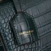 6930cd856e68136f4d9b06a7 YSL SUNSET Crocodile-Embossed Shiny Leather Chain Handbag with Box