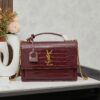 6930cd896e68136f4d9b06ab Saint Laurent SUNSET Embossed Crocodile-Texture Shiny Leather Chain Handbag with Box
