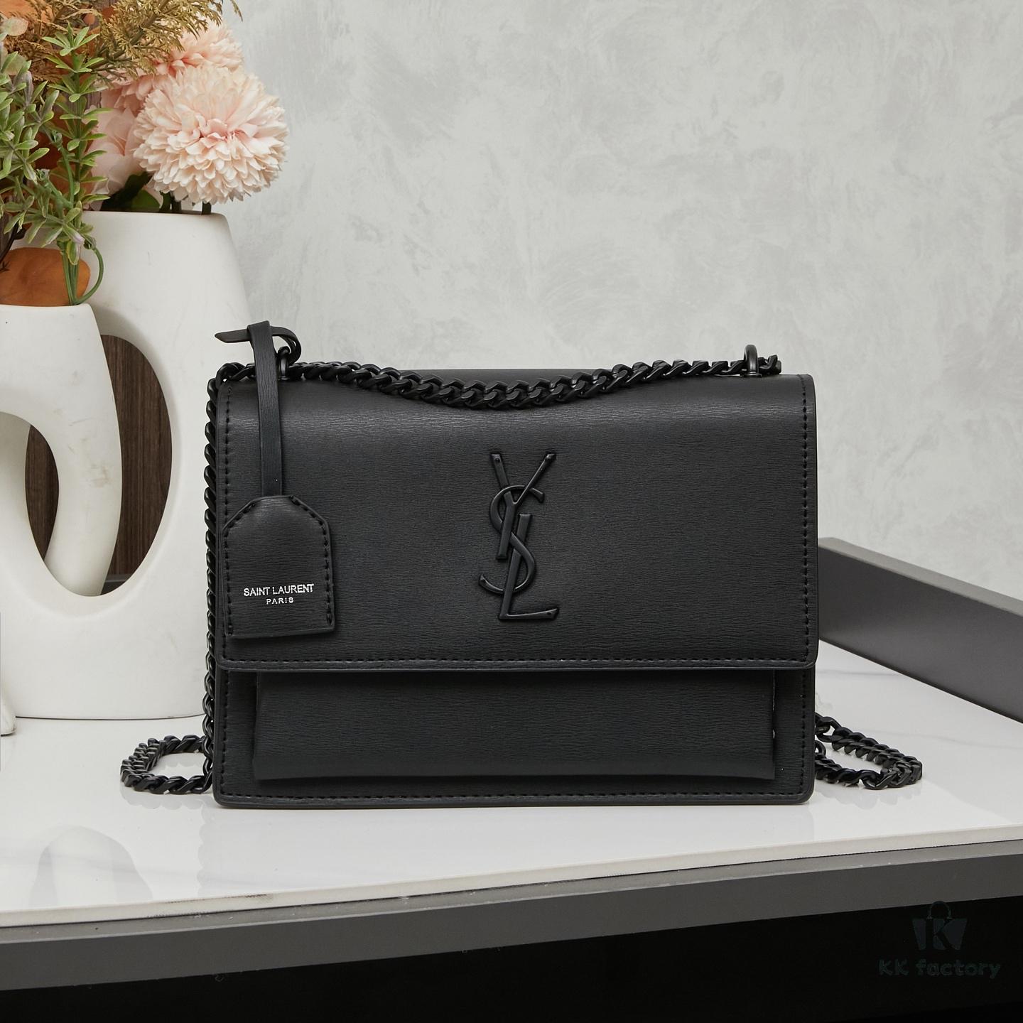 New Arrival with Box YSL Sunset Chain Bag - Smooth Fine Grain Calfskin