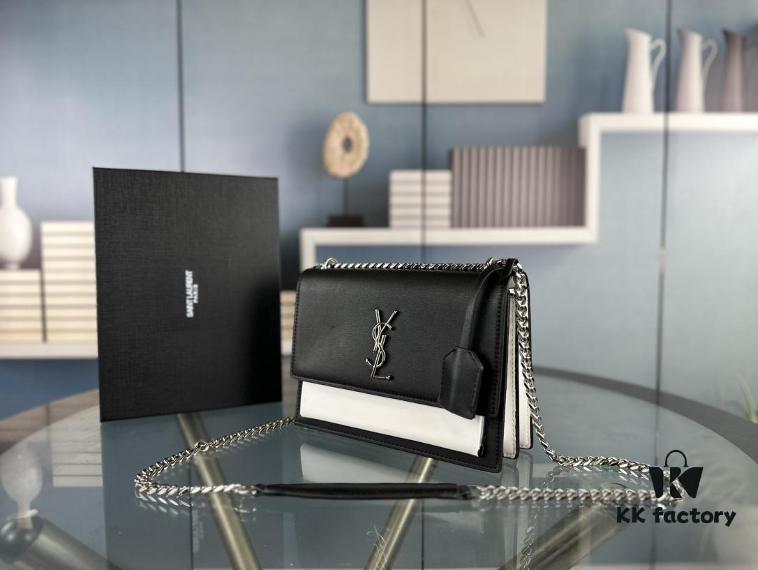 6930cd9b6e68136f4d9b06c5 New Arrival with Box 💰 YSL Sunset Chain Bag, Smooth Fine Grain Calfskin