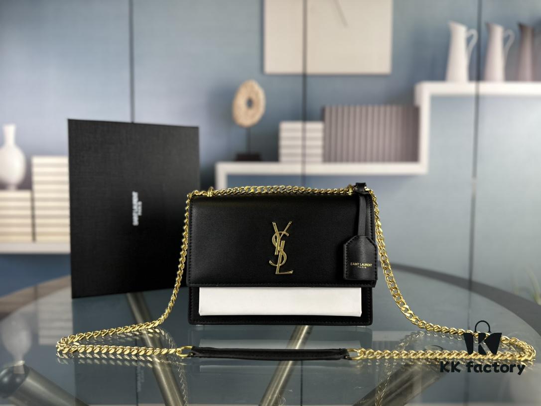 6930cda06e68136f4d9b06cf New Arrival with Box YSL Sunset Chain Bag, Smooth Fine Grain Calfskin Leather