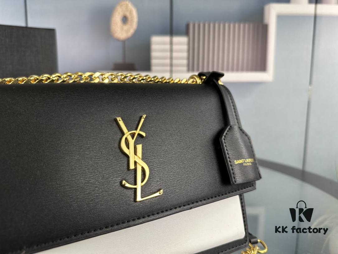 6930cda36e68136f4d9b06d3 New Arrival with Box YSL Sunset Chain Bag, Smooth Fine Grain Calfskin Leather