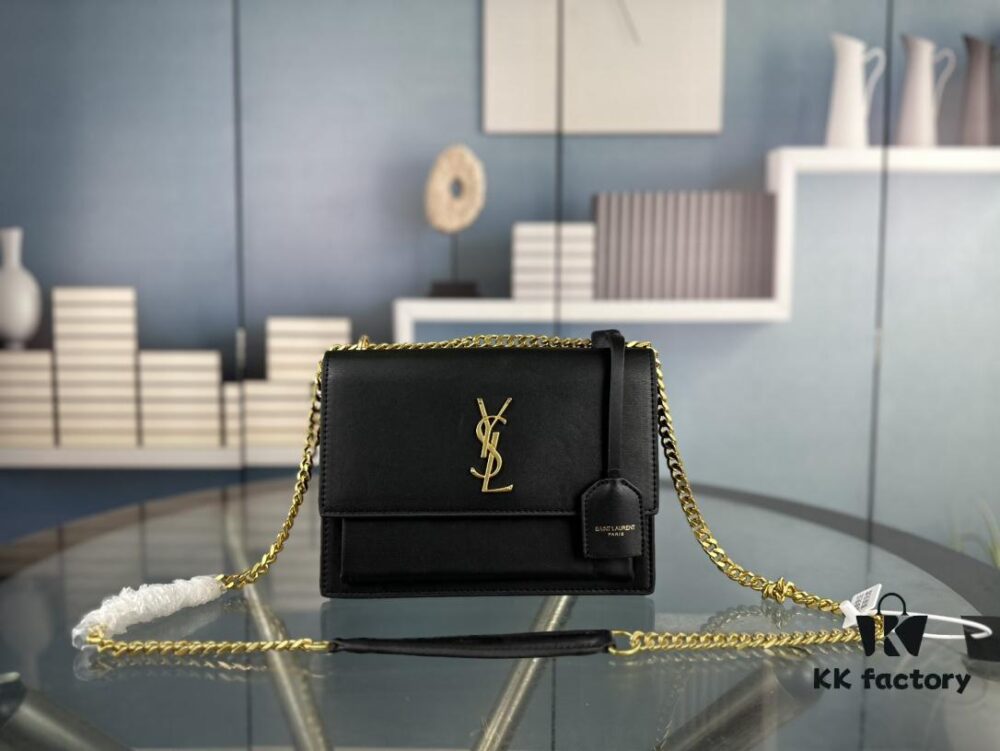 6930cda56e68136f4d9b06d8 New Arrival with Box 💰 YSL Sunset Chain Bag, Smooth Fine Grain Calfskin