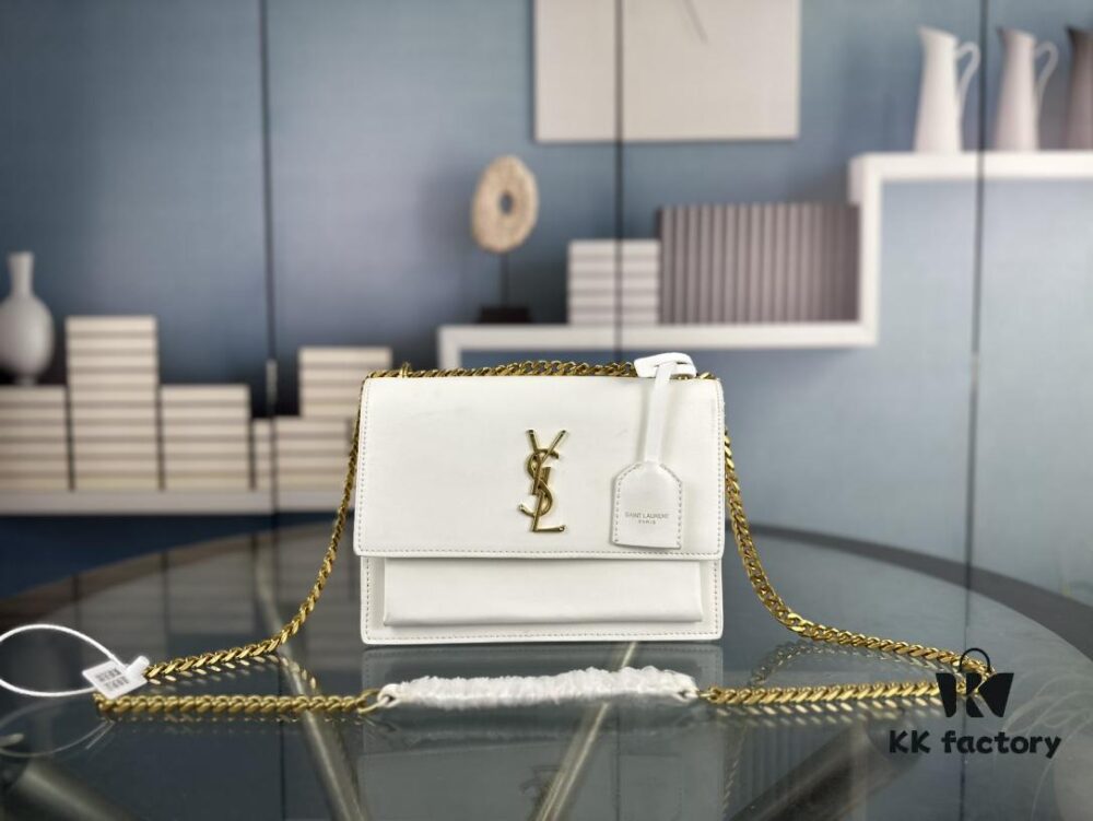 6930cda96e68136f4d9b06df New Arrival with Box 💰 YSL Sunset Chain Bag, Smooth Fine Grain Calfskin Leather