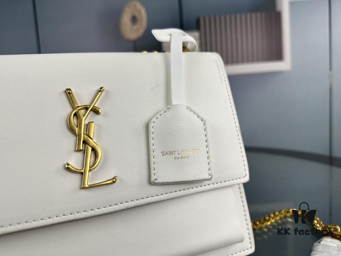 6930cdab6e68136f4d9b06e4 New Arrival with Box 💰 YSL Sunset Chain Bag, Smooth Fine Grain Calfskin Leather