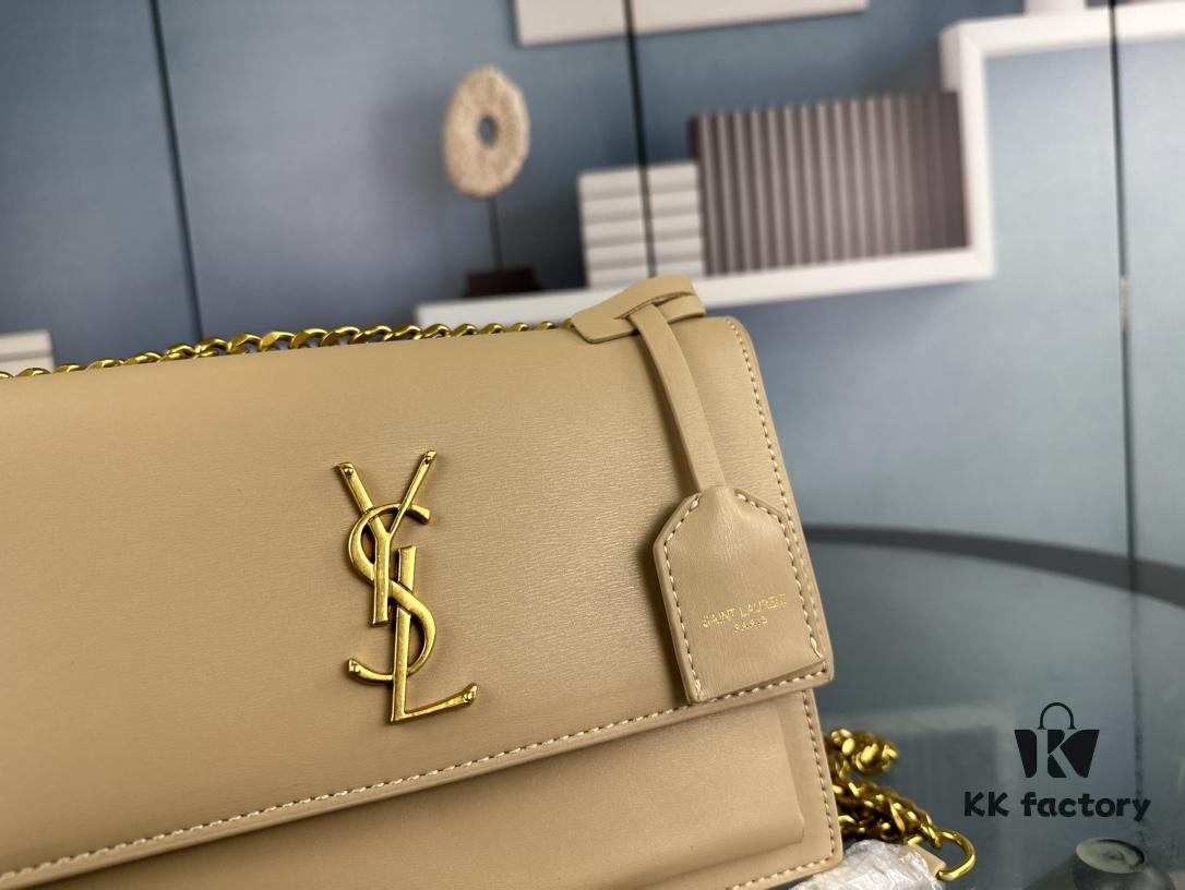 6930cdaf6e68136f4d9b06ec New Arrival with Box YSL Sunset Chain Bag, Smooth Fine Grain Calfskin