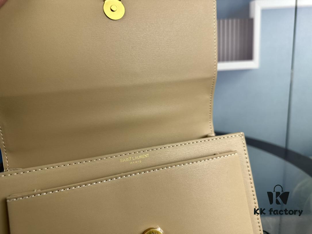 6930cdb06e68136f4d9b06ee New Arrival with Box YSL Sunset Chain Bag, Smooth Fine Grain Calfskin