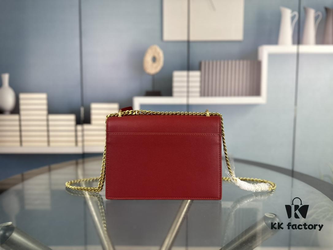 6930cdb36e68136f4d9b06f3 New Arrival with Box 💰 YSL Sunset Chain Bag, Smooth Fine Grain Calfskin Leather