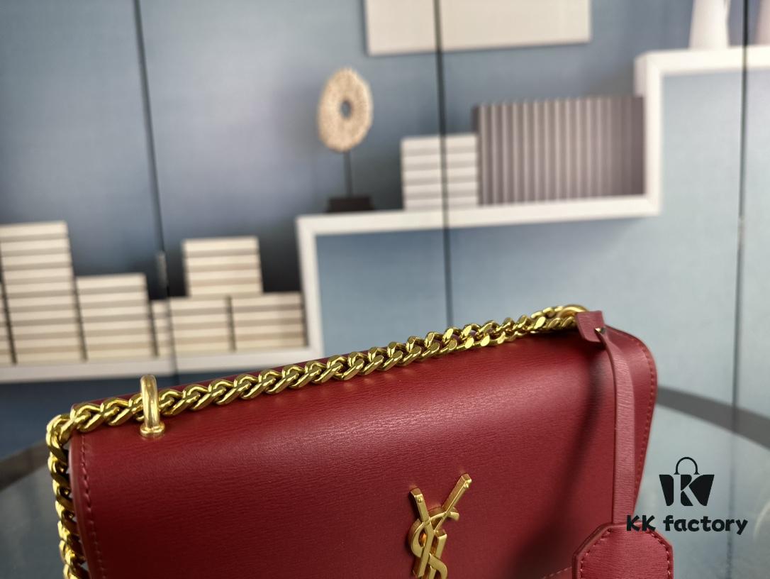 6930cdb46e68136f4d9b06f4 New Arrival with Box 💰 YSL Sunset Chain Bag, Smooth Fine Grain Calfskin Leather