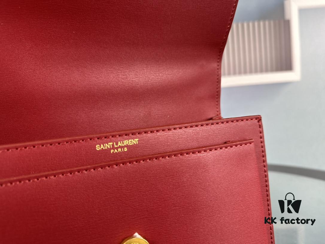 6930cdb46e68136f4d9b06f6 New Arrival with Box 💰 YSL Sunset Chain Bag, Smooth Fine Grain Calfskin Leather