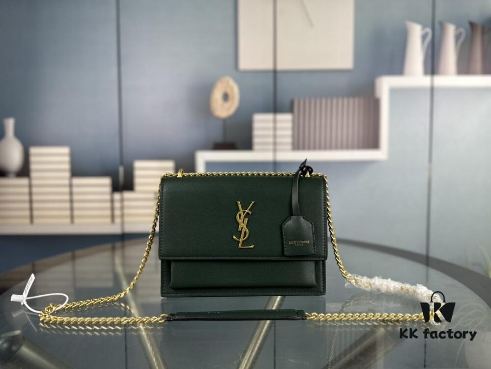 6930cdb56e68136f4d9b06f7 New Arrival with Box 💰 YSL Sunset Chain Bag, Smooth Fine Grain Calfskin