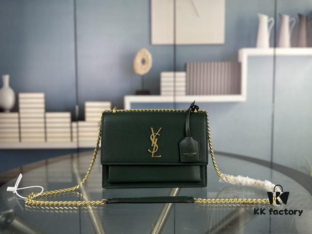 6930cdb56e68136f4d9b06f7 New Arrival with Box 💰 YSL Sunset Chain Bag, Smooth Fine Grain Calfskin