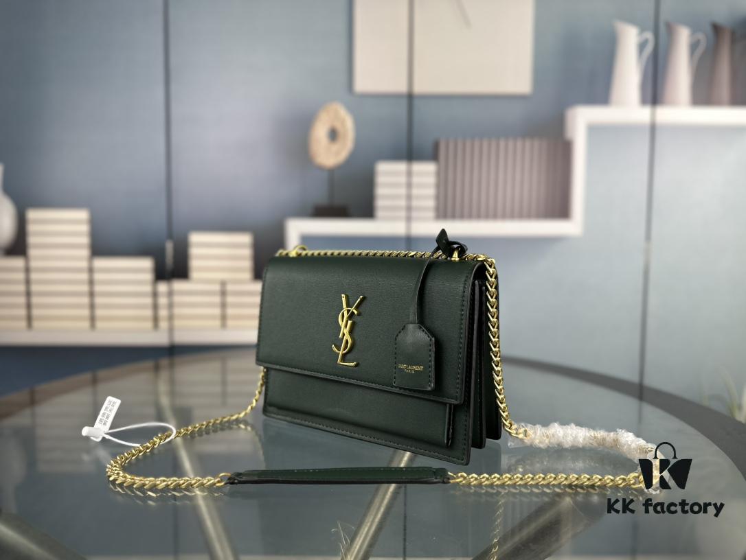 6930cdb76e68136f4d9b06fa New Arrival with Box 💰 YSL Sunset Chain Bag, Smooth Fine Grain Calfskin