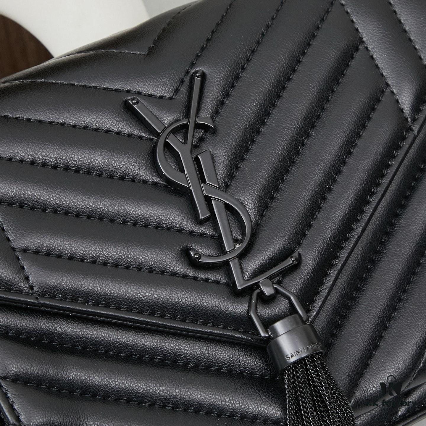 6930cdc26e68136f4d9b070c New Arrival with Box 💰 YSL LE MAILLON Quilted Lambskin Chain Bag