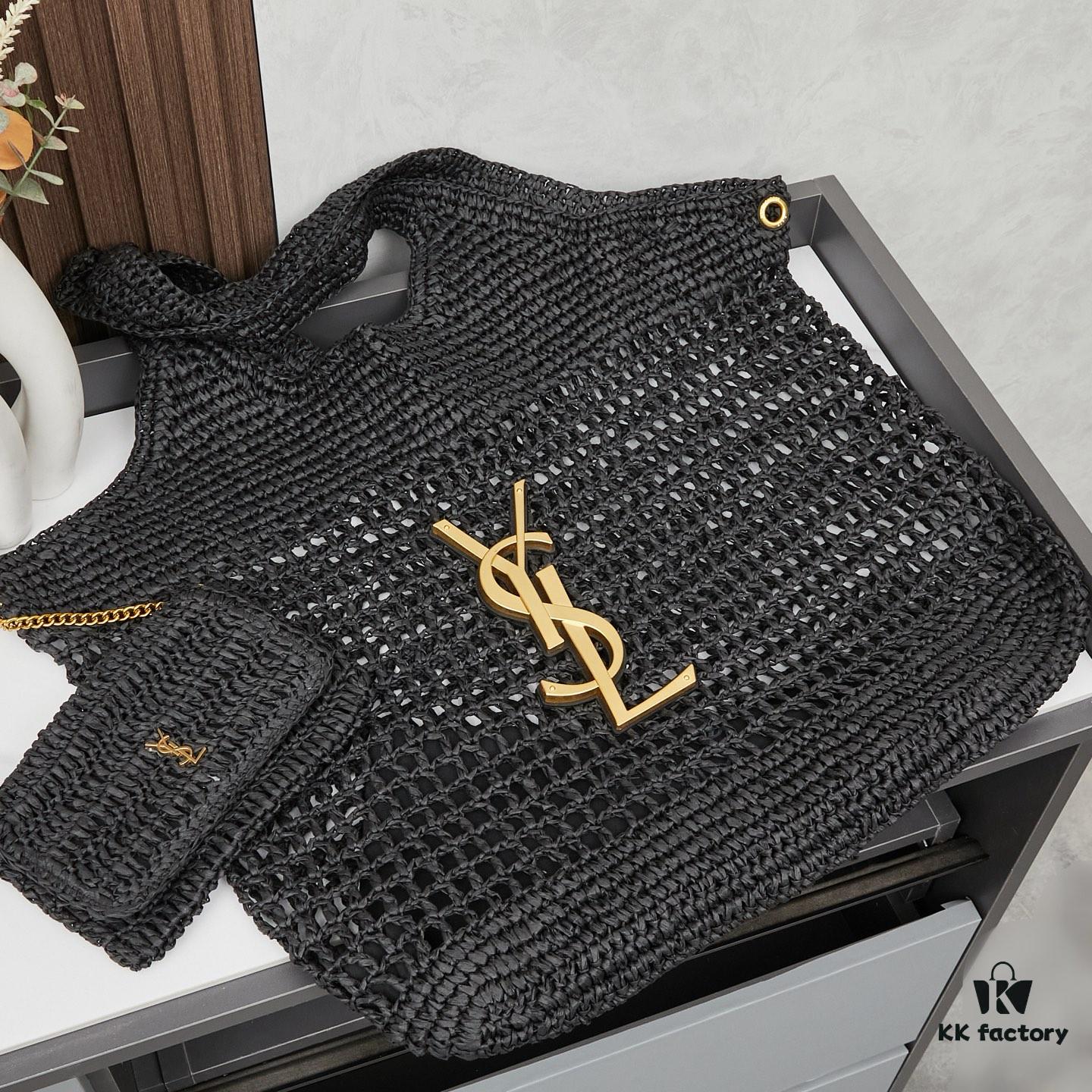 6930cdc86e68136f4d9b0715 New Arrival Large YSL Raffia Icare Bag with Mini Compartment ||| Symbolizing Beautiful Love, Resilience and Devotion
