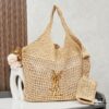 6930cdcb6e68136f4d9b0719 New Large YSL Raffia ICARE Bag with Mini Compartment