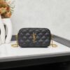 6930cdd96e68136f4d9b072a New Arrival with Box 💰 YSL Saint Laurent GABY Black Quilted Lambskin Women's Zip Clutch Bag Chain Bag Shoulder Bag