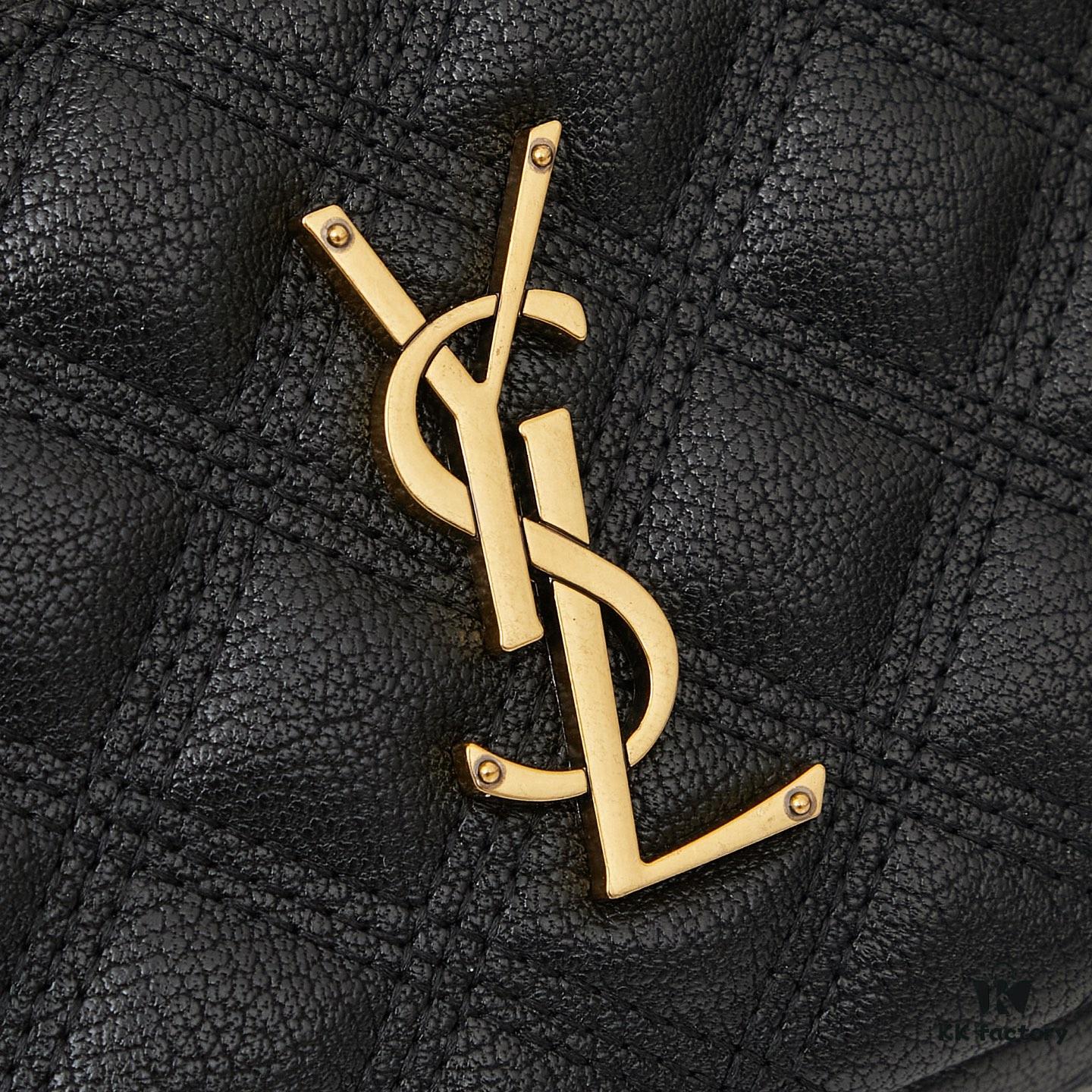 6930cddd6e68136f4d9b072e New Arrival with Box 💰 YSL Saint Laurent GABY Black Quilted Lambskin Women's Zip Clutch Bag Chain Bag Shoulder Bag