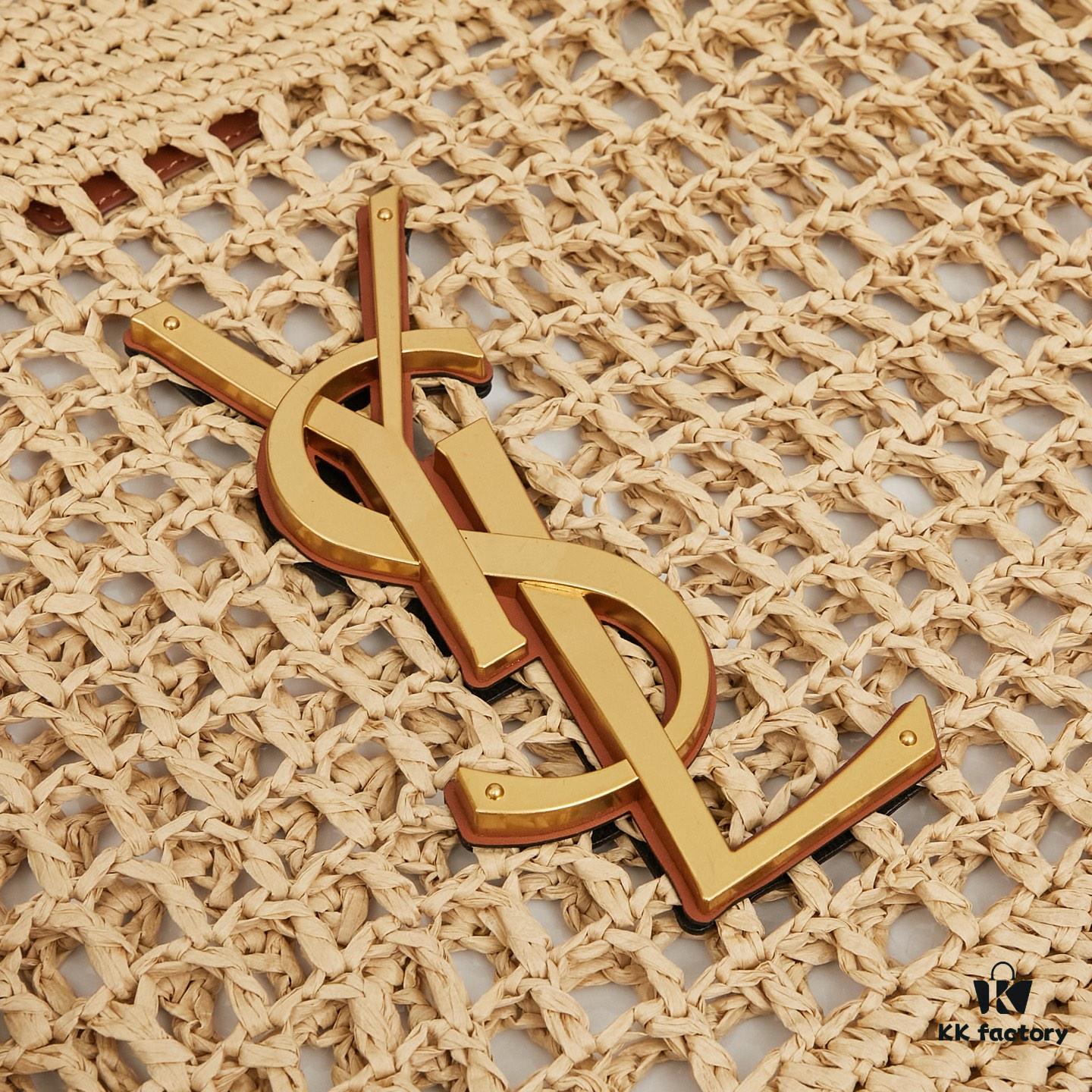 6930cde06e68136f4d9b0732 New Arrival Small YSL Icare Raffia Bag with Mini Pouch