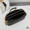 6930cde06e68136f4d9b0733 New Arrival with Box 💰 YSL Saint Laurent GABY Black Quilted Lambskin Women's Zip Clutch Bag Chain Bag Shoulder Bag
