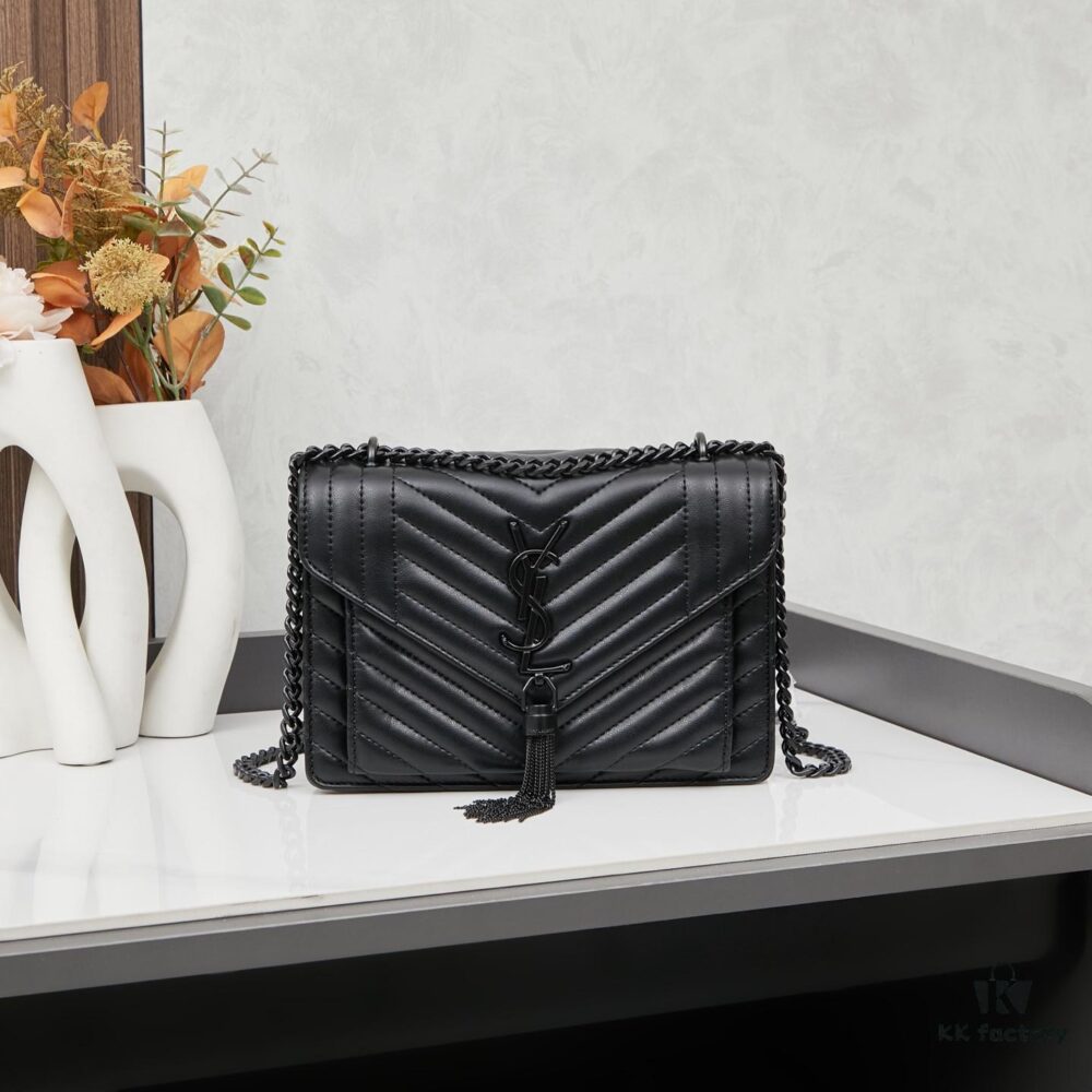 6930cde36e68136f4d9b0737 New Arrival with Box 💰 YSL LE MAILLON Quilted Lambskin Chain Bag