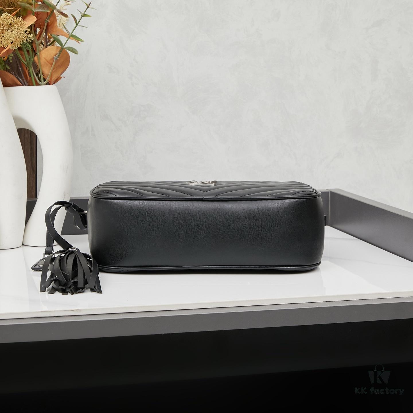 6930cdef6e68136f4d9b074b Upgraded LOU Quilted Genuine Leather Camera Bag MONOGRAM SAINT LAURENT Shoulder Bag with Box