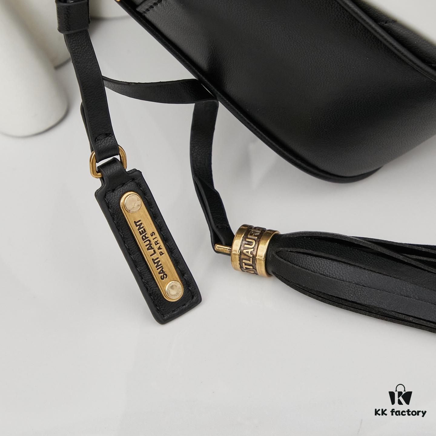 Upgraded LOU Quilted Genuine Leather Camera Bag MONOGRAM SAINT LAURENT Shoulder Bag with Box