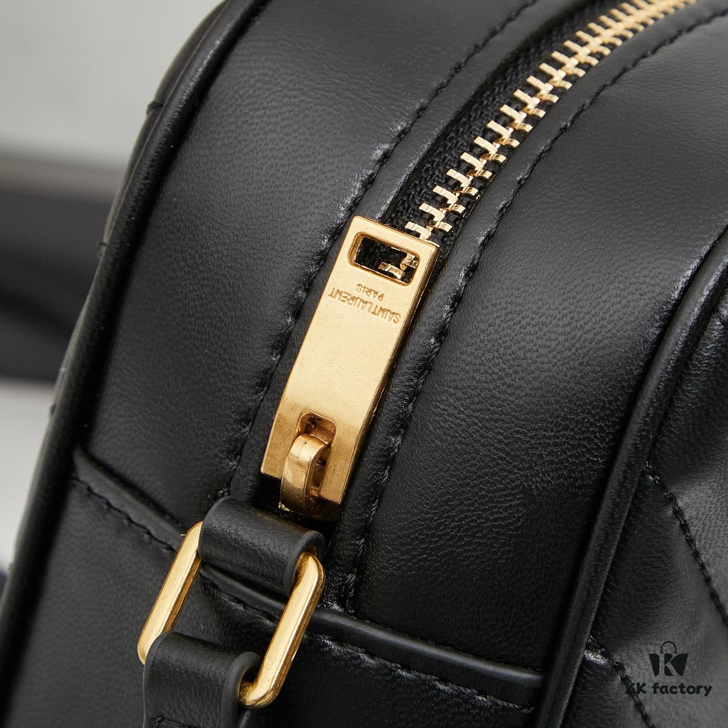 Upgraded LOU Quilted Genuine Leather Camera Bag MONOGRAM SAINT LAURENT Shoulder Bag with Box