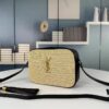 YSL Saint Laurent Calfskin Woven Camera Bag with Box