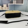 YSL Saint Laurent Calfskin Woven Camera Bag with Box