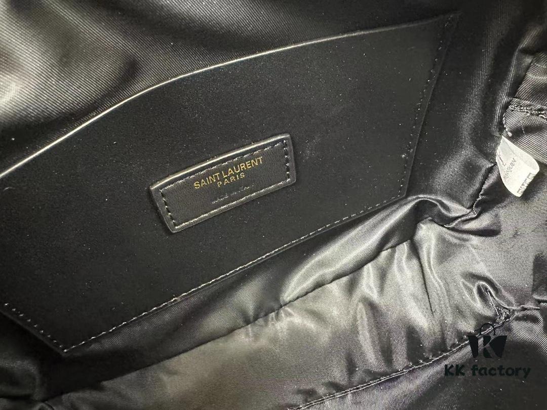YSL Saint Laurent Calfskin Woven Camera Bag with Box