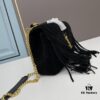 6930ce356e68136f4d9b07b7 YSL Monogram College Saffiano Leather Fringe Messenger Bag