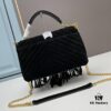 6930ce356e68136f4d9b07b8 YSL Monogram College Saffiano Leather Fringe Messenger Bag