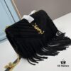 6930ce366e68136f4d9b07b9 YSL Monogram College Saffiano Leather Fringe Messenger Bag