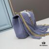 6930ce3f6e68136f4d9b07c6 YSL Monogram College Saffiano Leather Fringe Crossbody Bag