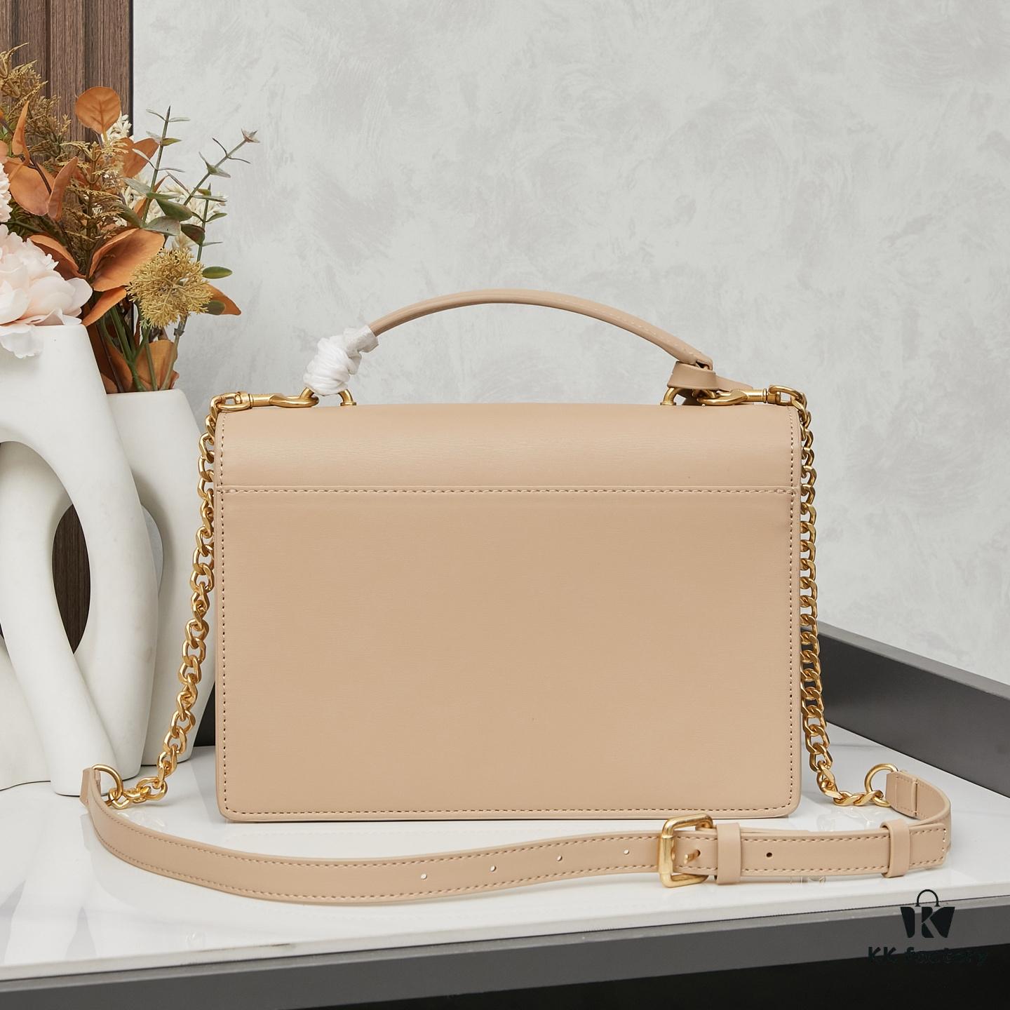 6930ce4c6e68136f4d9b07db YSL Accordion Bag in Calfskin - Baby Size, Elegant and Versatile Design with White Stitching