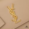 6930ce4c6e68136f4d9b07dd YSL Accordion Bag in Calfskin - Baby Size, Elegant and Versatile Design with White Stitching