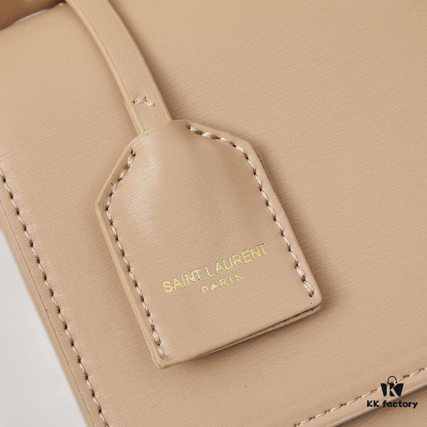 6930ce4d6e68136f4d9b07e0 YSL Accordion Bag in Calfskin - Baby Size, Elegant and Versatile Design with White Stitching