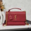 6930ce4d6e68136f4d9b07e1 YSL Accordion Bag in Calfskin - Baby Size, Beige with White Stitching